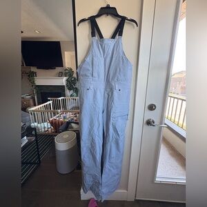 Women's FlyLow light blue ski bibs